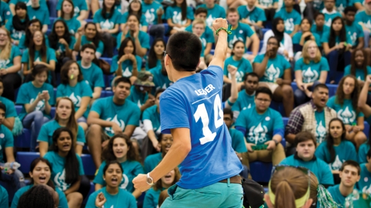 Ontario Tech University students at a sporting event